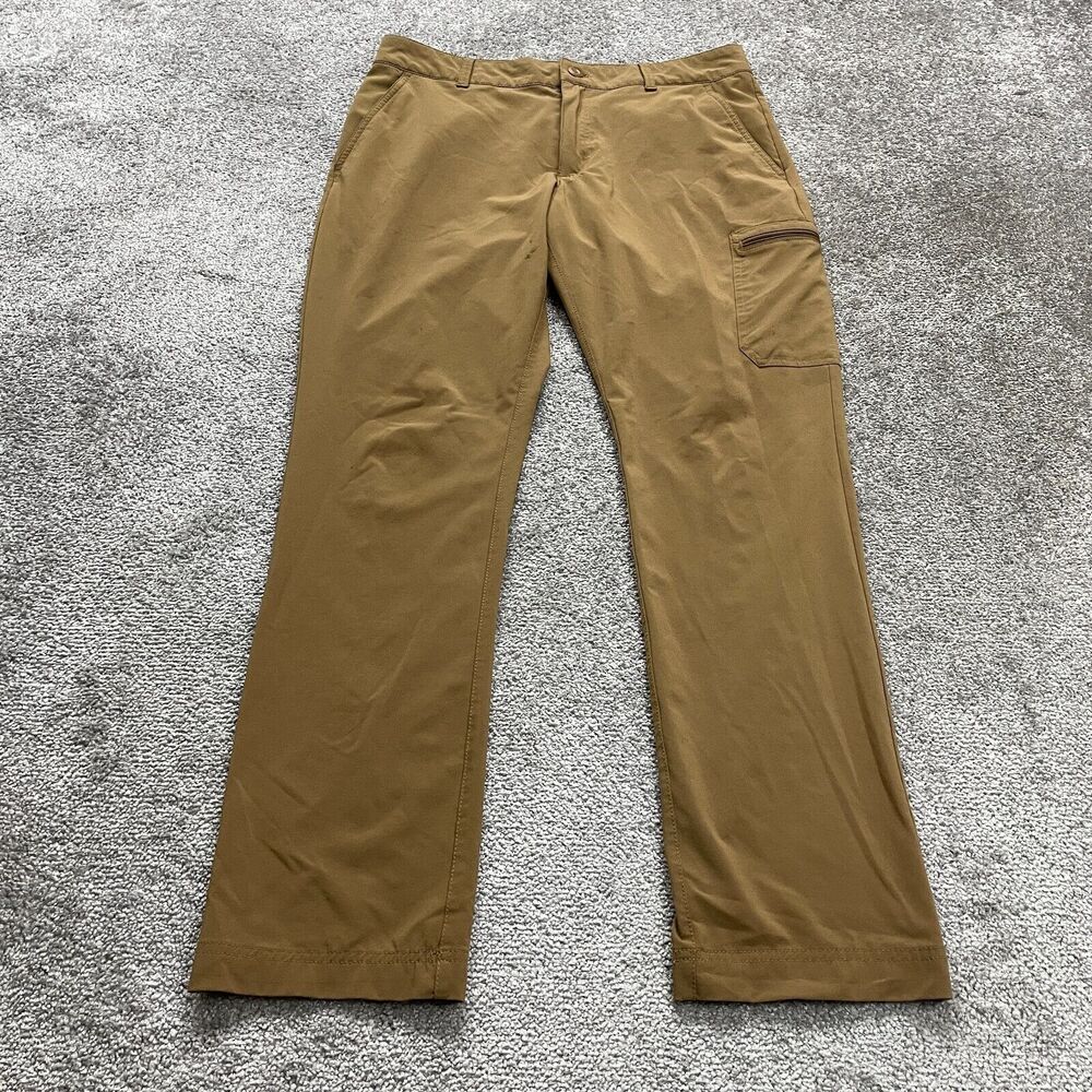 Columbia Narrow Pointe Pants Mens 34x31 Brown Straight Leg Cargo Active